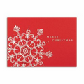 Snowflake Expression Greeting Card - Silver Lined White Envelope